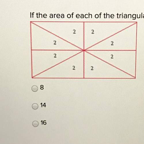 If the area of each triangular regions is as shown, what is the area of the polygon?