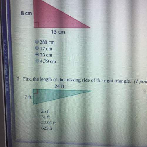 Find the length of the missing side of the right triangle. plz i have no clue how to do this&lt;