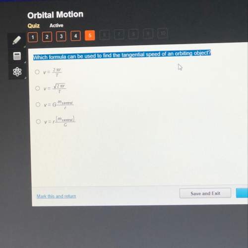 Which formula can be used to find tangential speed of an orbiting object?