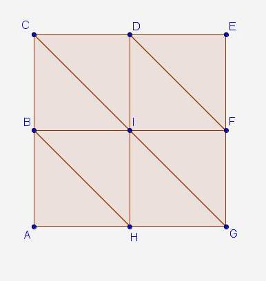 The figure shows eight congruent triangles made by dividing a square that has an area of 64 cm2. wha