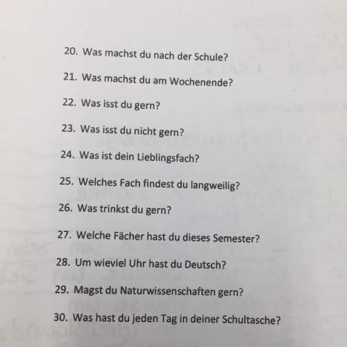 Could someone who is advanced in german plz translate these questions into english for me asap?