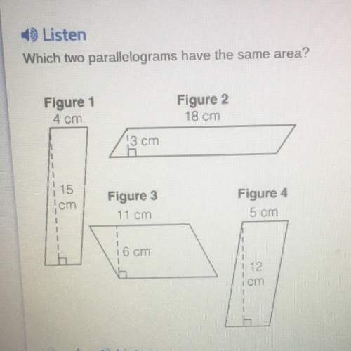 What two parallelograms have the same area?