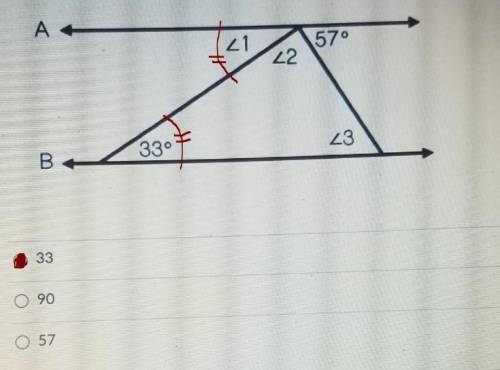Lines A and B are parallel lines find the measures of angle 1