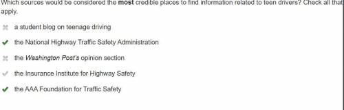 Which sources would be considered the most credible places to find information related to teen drive