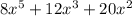 8x^{5}+12x^{3}+20x^{2}