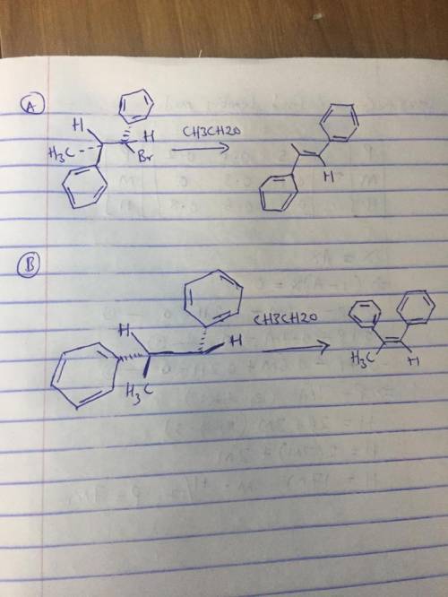 Be sure to answer all parts. Given that an E2 reaction proceeds with anti periplanar stereochemistry