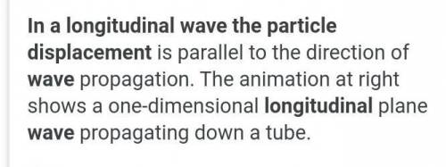 In a longitudinal wave, particle displacement is