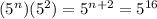 (5^n)(5^2) = 5^{n + 2} = 5^{16}