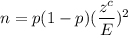 n=p(1-p)(\dfrac{z^c}{E})^2