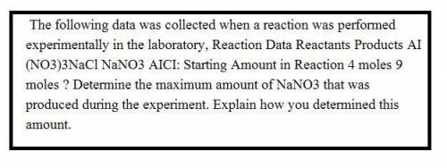 Determine the maximum amount of NaNO3 that was produced during the experiment. Explain how you deter