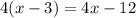 4(x-3)=4x-12