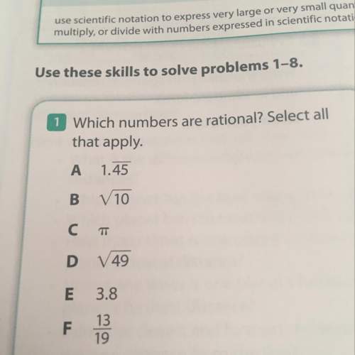 Which numbers are rational? select all