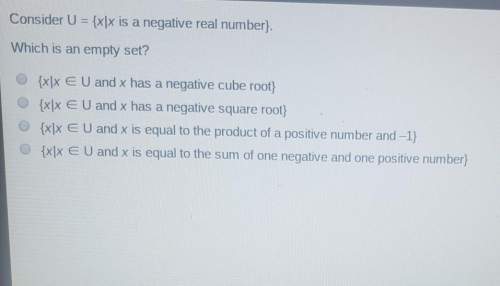 Consider u = {x|x is a negative real number}.which is an empty set? {x}x eu and x has a