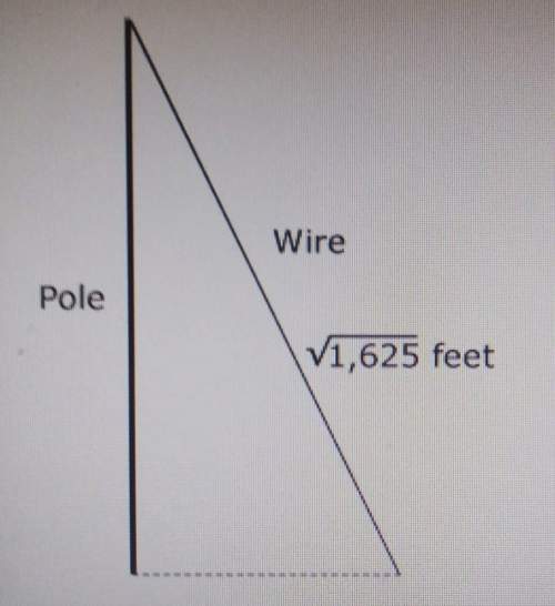 (15 pts for correct answer)diendra saw a pole that was supported by a wire as shown. she calcu