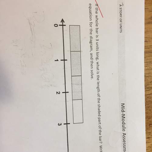 If the whole bar is 3 units long, what is the length of the shaded part of the bar? write a multipl
