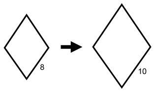 the first figure is dilated to form the second figure. which statement is true? &lt;