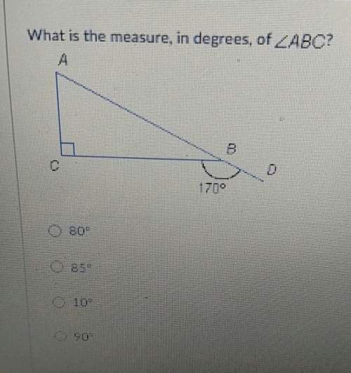 What is the measure,in degrees of &lt; abc?