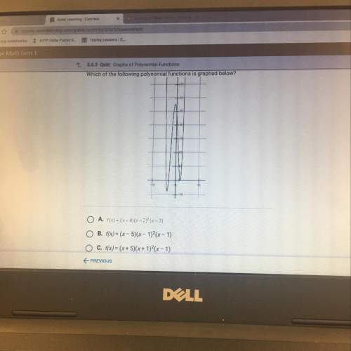 Which of the following polynomial functions is graphed below?  answer choice d: f(x)=(