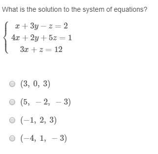Algebra 2 - solving a system of three equations with three variables.. !  i've attached