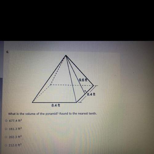 What is the volume of the pyramid? round to the nearest tenth.