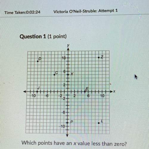 Which points have a x value less than zero?  a. x,c b. p,l c. c,d,j d