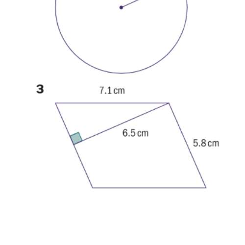 Calculate the area of the shape in number 3