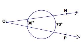 Determine the measure of ∠nop. a) 15°  b) 20°  c) 40°  d) 50°