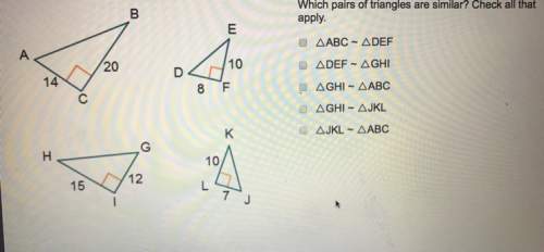 Which pairs of triangles are similar? check all that apply.
