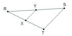 △rst ~ △ryx by the sss similarity theorem. which ratio is also equal to rt/rx and