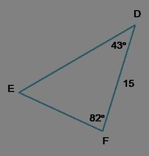Hurry 20points  what is the measure of angle e?  m∠e = ° what is the length of ef