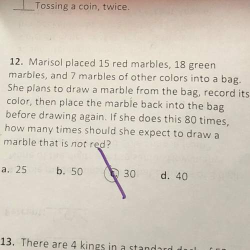 How many times does she expect to draw a marble that isn’t red