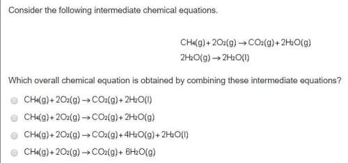 Which overall chemical equation is obtained by combining these intermediate equations?