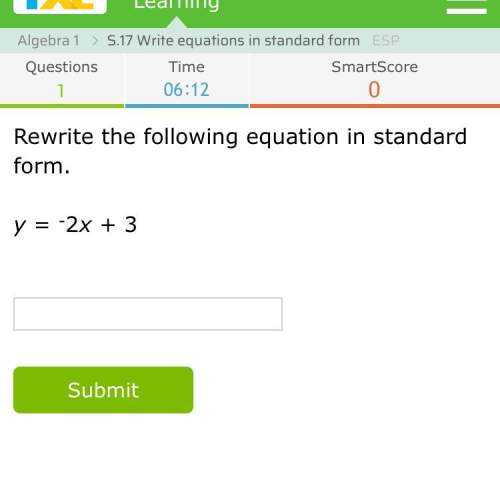 Rewrite the following equation in standard form