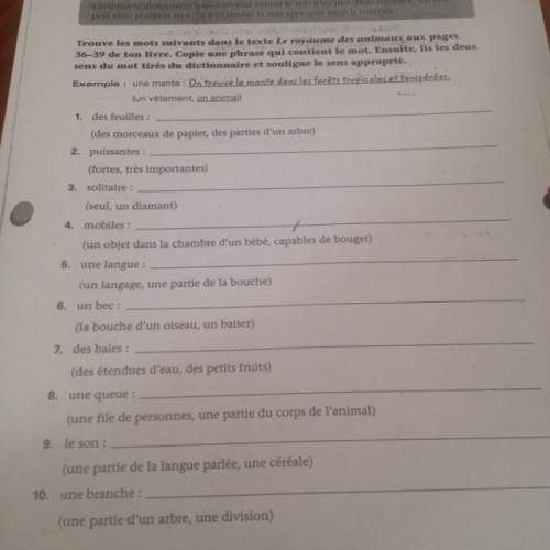 Some can me with french with the answer