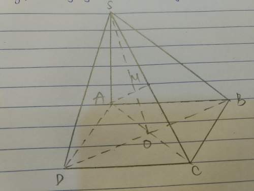 Given a pyramid of sabcd whose base is a parallelogram. m is the midpoint of sc.a) find