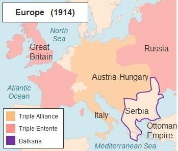 What conclusion can be drawn from the map?  the triple alliance was the more powerful of