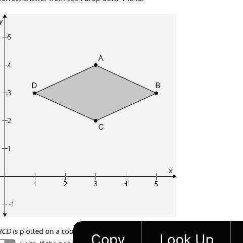 Polygon abcd is plotted on a coordinate plane. if the polygon translates 3 units to the left and 1 u