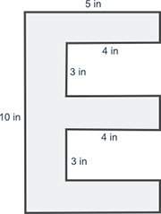 )calculate the area of the figure below using the following information:  area of trian