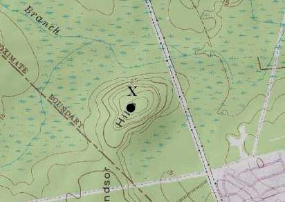 1. consider this topographic map of the charleston, south carolina region. if the area marked x is c