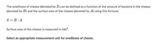 Emergency!  the smelliness of cheese (denoted by s) can be defined as a function of the