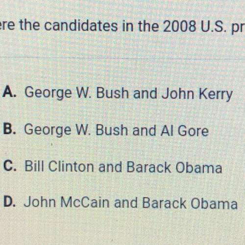 Who were the candidates of the 2008 u.s. presidential election?