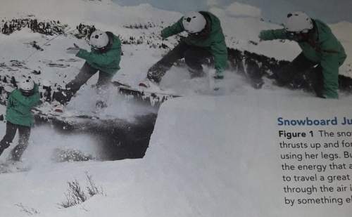 How is the snow boarder able to soar through the air?