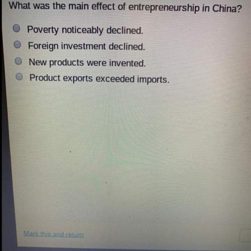What was the main effect of entrepreneurship in china?