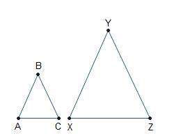 Which would prove that δabc ~ δxyz? select two options.