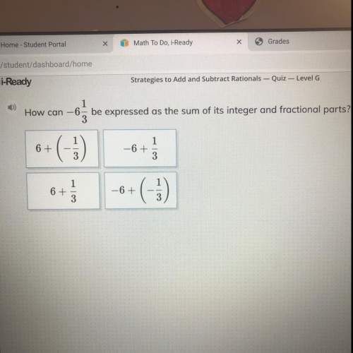 How can -6 1/2 be expressed as the sum of its integer snd fractional parts?