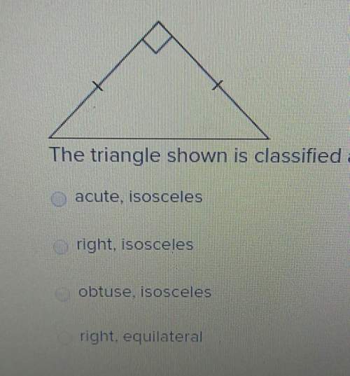 The triangle shown is classified as