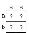 Examine the punnett square below, which represents a cross between a male and a female pear tree.wha