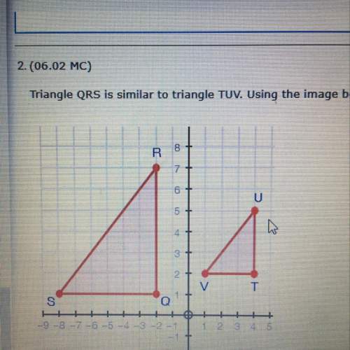 Triangle qrs is similar to triangle tuv. using the image below, prove that lines rs and uv have the