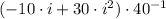 (-10\cdot i+30\cdot i^{2})\cdot 40^{-1}