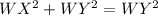 WX^2+WY^2=WY^2